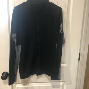 Jacket- Adidas- light weight- black/grey
